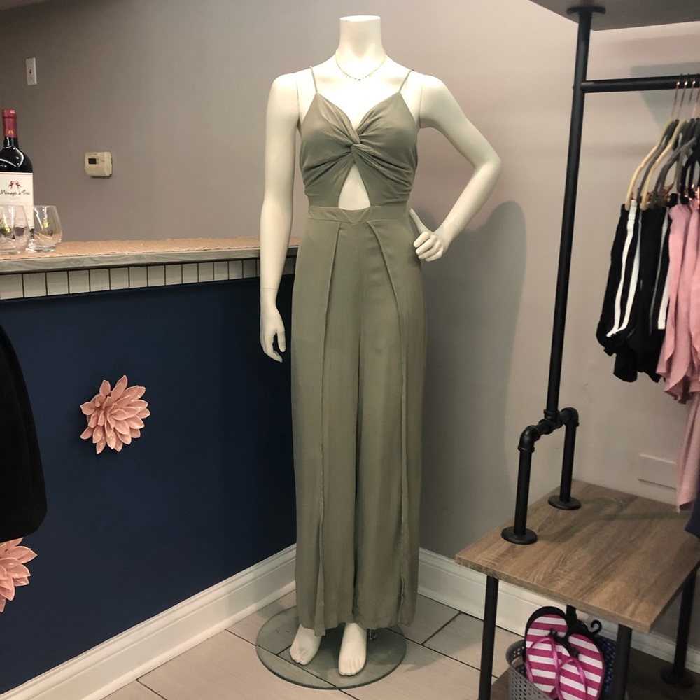 olive jumpsuit dress